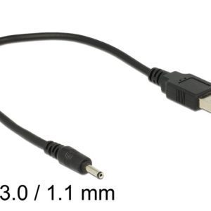 DELOCK Καλώδιο USB σε DC 3.0 x 1.1 mm male