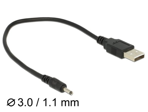 DELOCK Καλώδιο USB σε DC 3.0 x 1.1 mm male