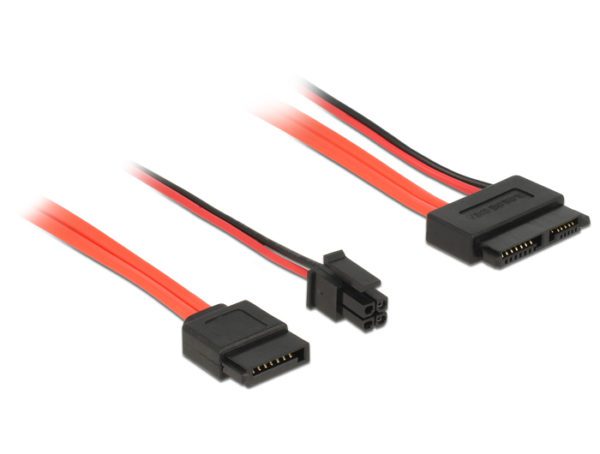 DELOCK Cable SATA 6Gb/s 7pin + 4pin σε SATA 13pin