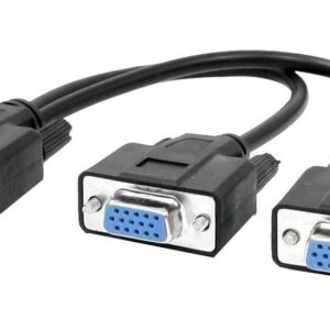 POWERTECH splitter VGA 15pin HD Male σε 2x Female