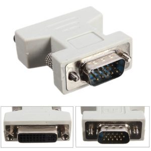 POWERTECH Adapter VGA 15pin male σε DVI-I 24+5 F