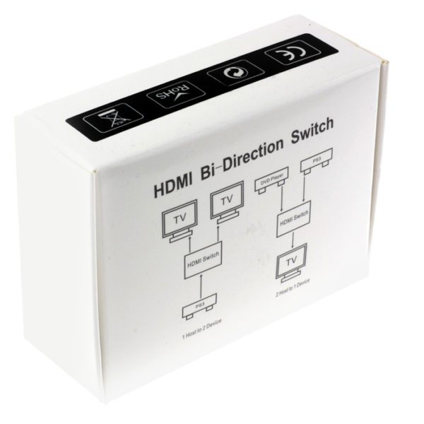 POWERTECH HDMI Bi-Direction switch 2 σε 1, 4K x 2K & 3D, μαύρο - Image 4