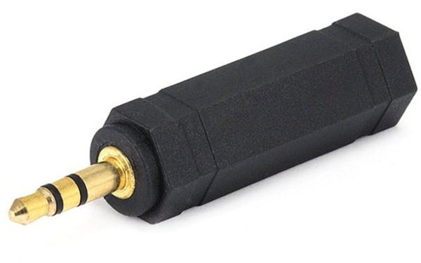 POWERTECH adapter STEREO 3.5mm M/F 6.35mm - GOLD