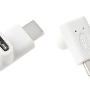 POWERTECH Adapter USB Type-C male σε USB Type-C female 90°