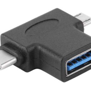 POWERTECH Αντάπτορας USB 3.0 (F) σε USB Type-C & Micro CAB-U117