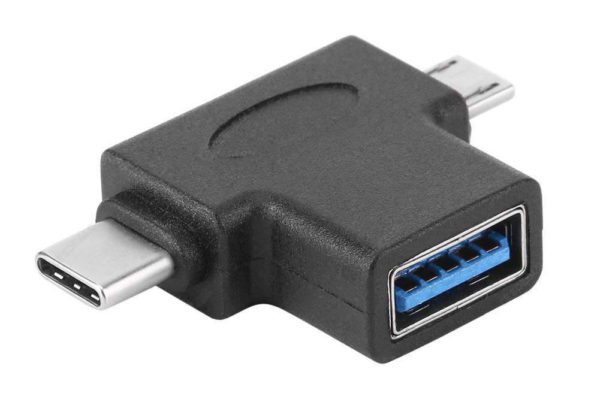 POWERTECH Αντάπτορας USB 3.0 (F) σε USB Type-C & Micro CAB-U117