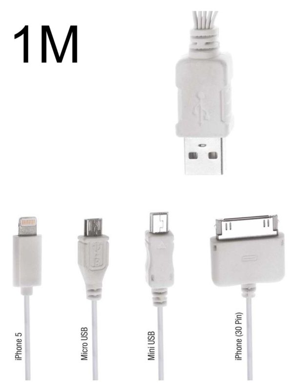 POWERTECH καλώδιο USB 2.0  4 in 1