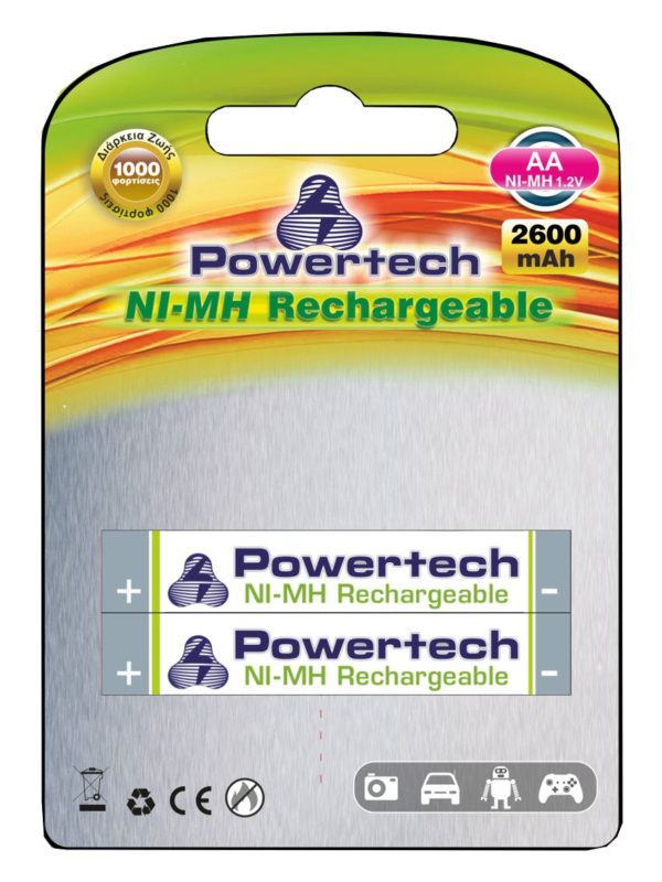 POWERTECH επαναφορτιζόμενη μπαταρία PT-351 2600mAh