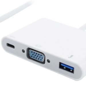 POWERTECH converter Type-C σε VGA + Type-C + USB 3.0 PTH-035