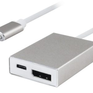 POWERTECH converter Type-C σε DisplayPort + Type-C + USB 3.0 PTH-040