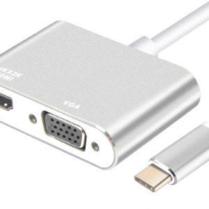 POWERTECH converter USB Type-C σε VGA + HDMI 4K PTH-041